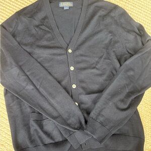Brooks Brothers Black Cardigan Sweater